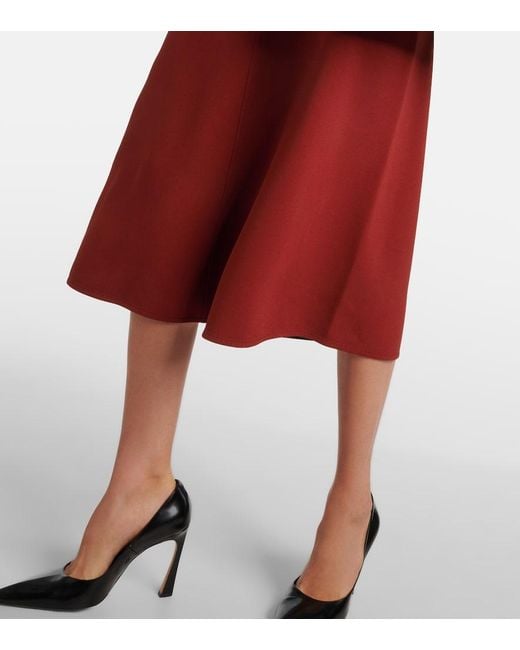 Victoria Beckham Red Dolman Cady Midi Dress