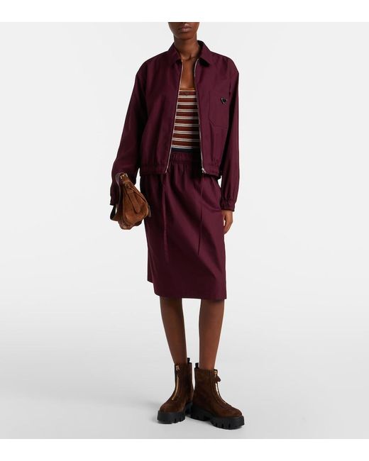 Stivaletti Platform di Prada in Brown
