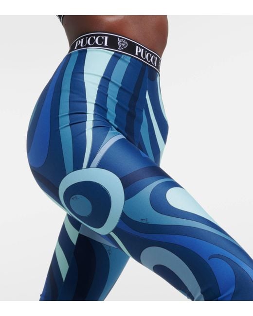 Legging imprime Emilio Pucci en coloris Blue