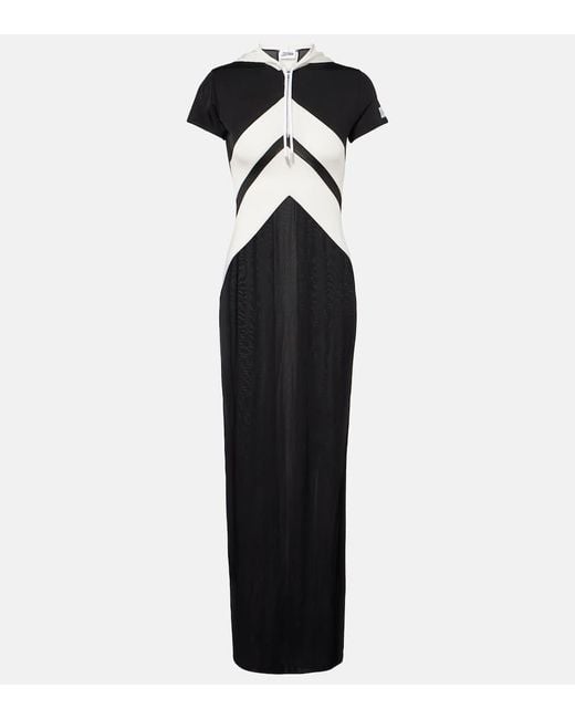 Jean Paul Gaultier Black Maxikleid Aus Jersey