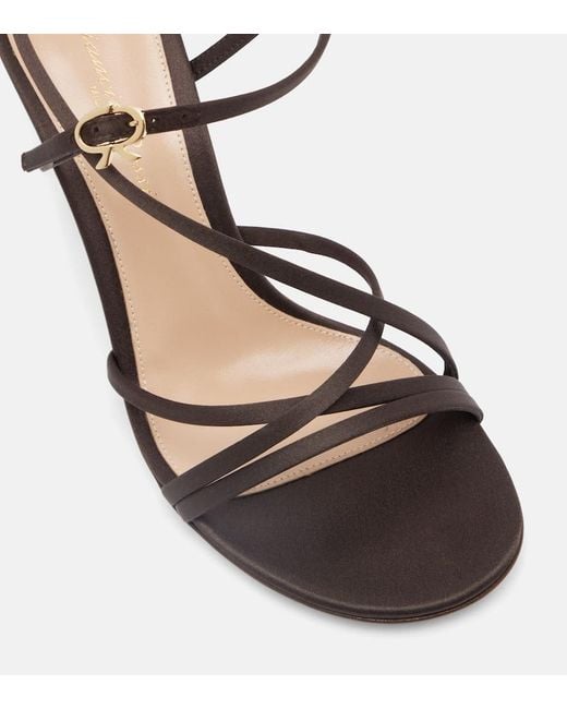Gianvito Rossi Black Satin Sandals