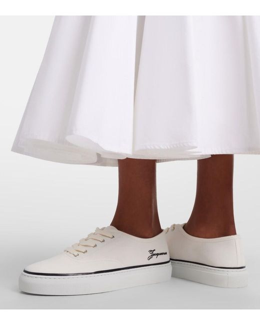 Jacquemus White Fefe Canvas Sneakers