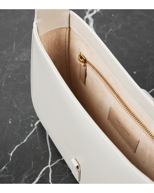 Saint Laurent White Le 5 À 7 Mini Leather Shoulder Bag