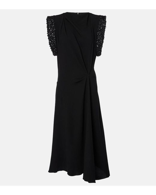 Isabel Marant Black Leronia Sequined Midi Dress