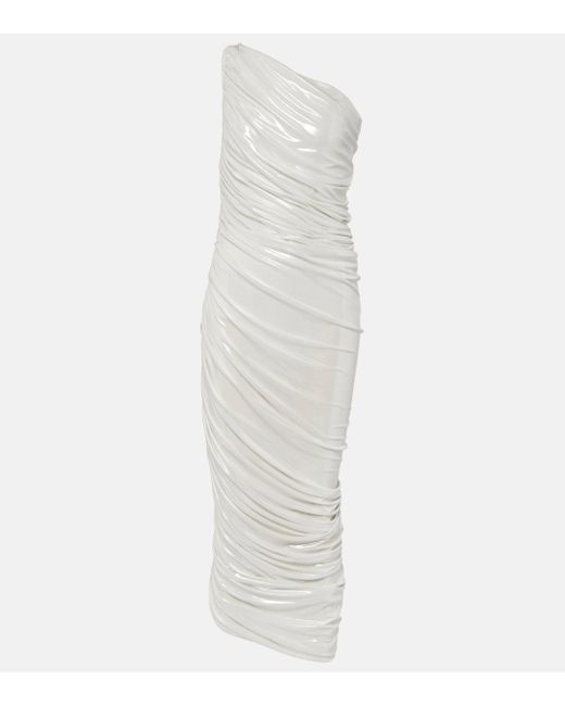 Robe longue Diana asymetrique Norma Kamali en coloris White