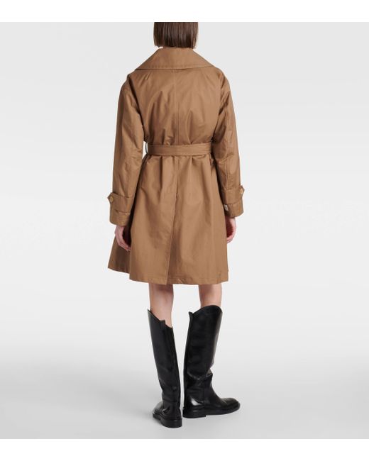 Max Mara Brown Cotton-blend Twill Trench Coat
