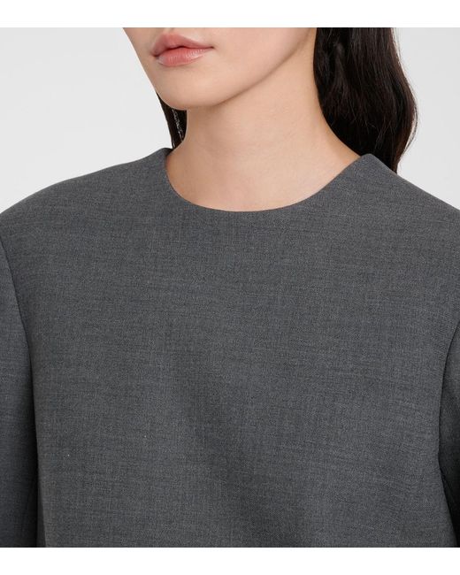 Totême Gray Round-Neck Top