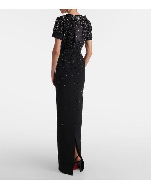 Carolina Herrera Black Robe Mit Kristallen