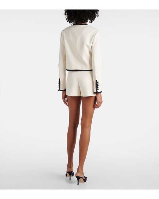 Veronica Beard White Beale Cotton-Blend Jacket