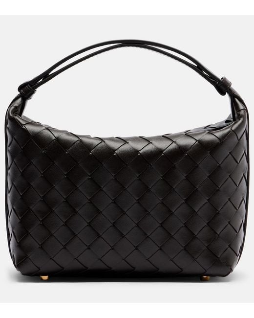 Bottega Veneta Black Tote Bag Wallace Mini Aus Leder