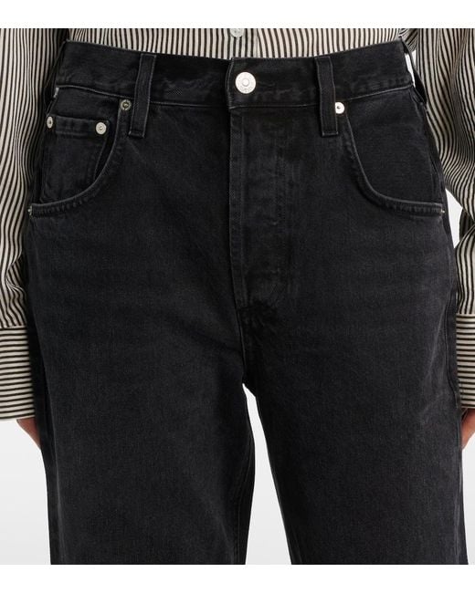 Citizens of Humanity Blue Dahlia Cropped Straight Jeans