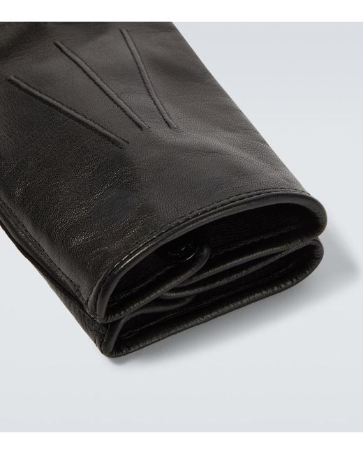 Tom Ford Black Leather Gloves for men