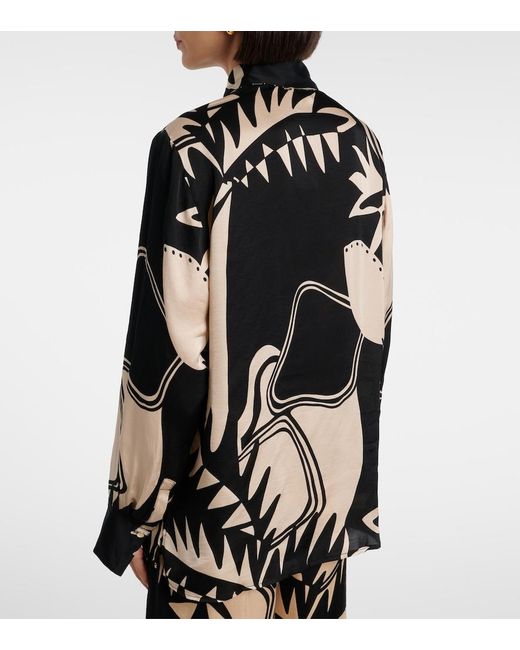 Poupette Black Eileen Printed Blouse