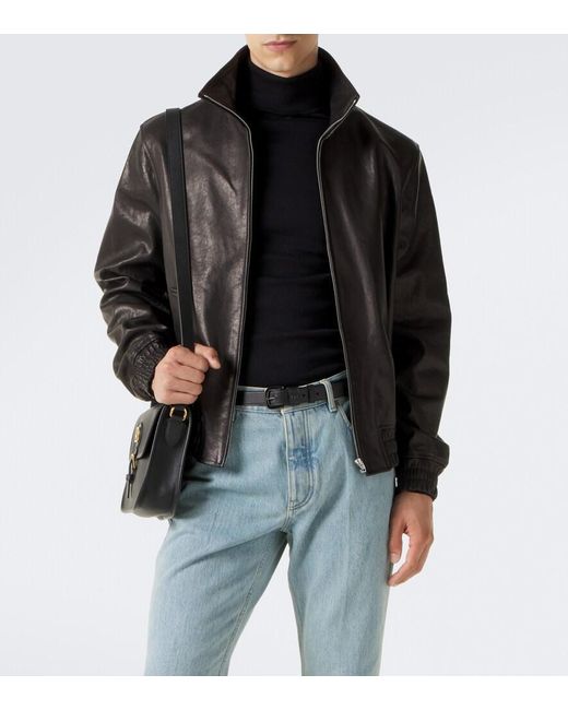 Valentino Black Leather Jacket for men
