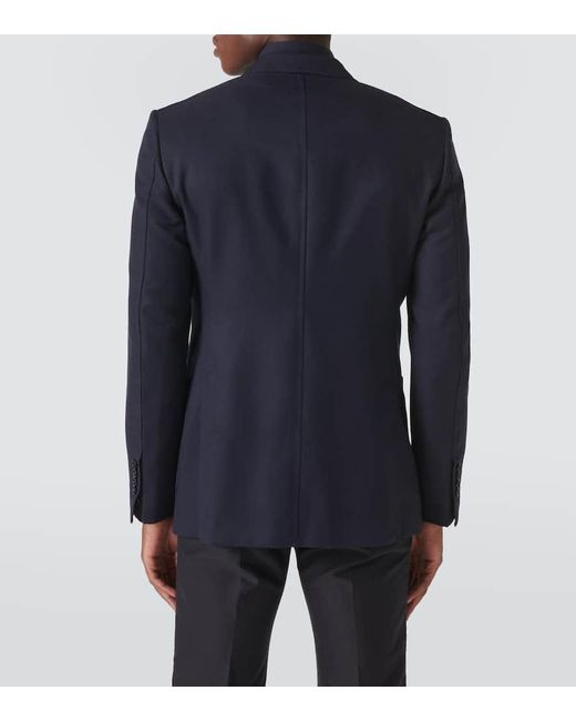 Tom Ford Anzugjacke Aus Wolle, Mohair Und Seide in Blue für Herren