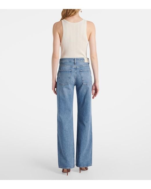 Citizens of Humanity Blue Annina High-Rise Wide-Leg Jeans
