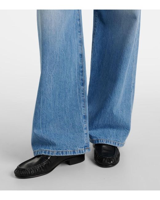 Jean Ample Eglitta A Taille Mi-Haute The Row en coloris Blue