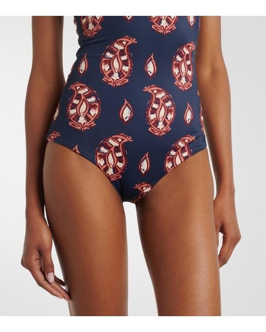 Johanna Ortiz Blue Printed Swimsuit