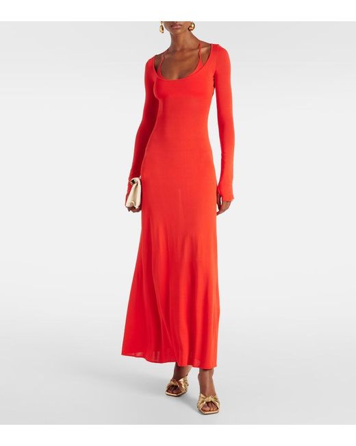 Sir Red Valejo Halter Knit Maxi Dress