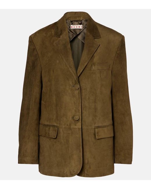 Marni Green Suede Jacket