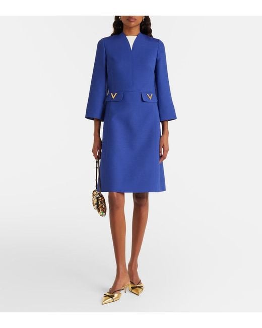 Valentino Blue Crepe Couture Minidress