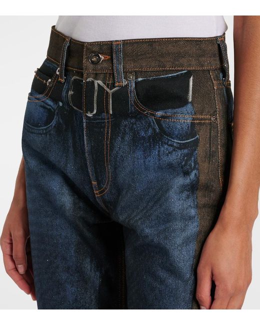 Y. Project Blue Printed Straight Jeans