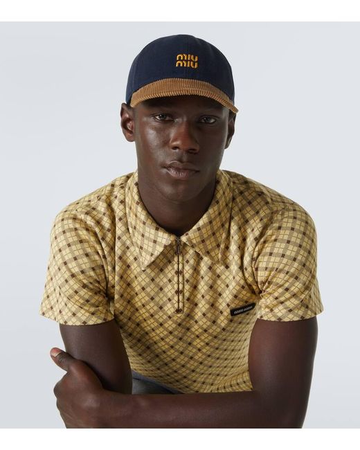 Cappello Da Baseball di Miu Miu in Blue da Uomo