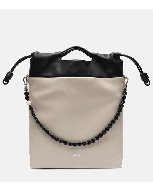Loewe Black Flamenco Leather Clutch