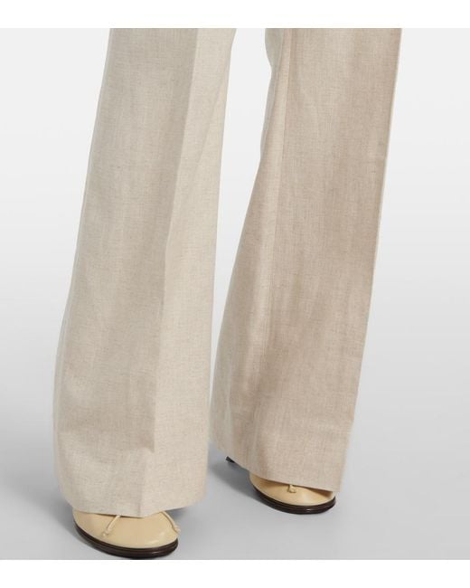 Jacquemus Natural Sauge High-Rise Straight Pants