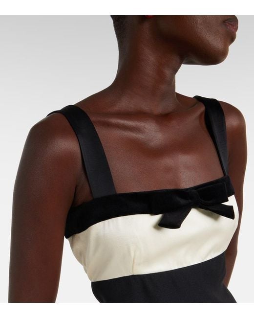 Valentino Black Crepe Couture Embroidered Minidress