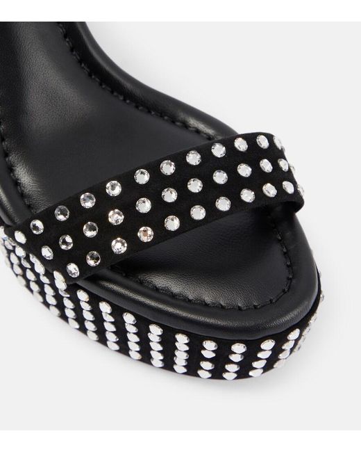 Christian Louboutin Black Movida Jane Strass Boum Platform Sandals