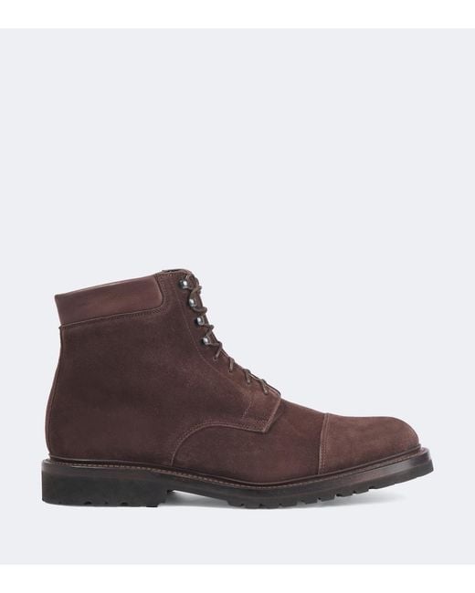 George Cleverley Brown Taron Ii Suede Lace-Up Boots for men