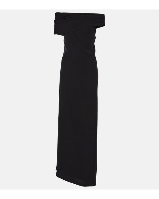 The Row Black Nassau Silk Crepe Gown