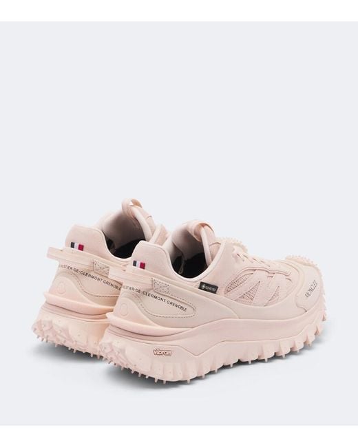 Moncler Pink Trailgrip Gtx Suede Sneakers