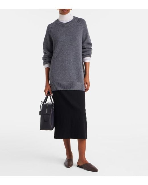 Lisa Yang Gray Pullover Anine Aus Kaschmir