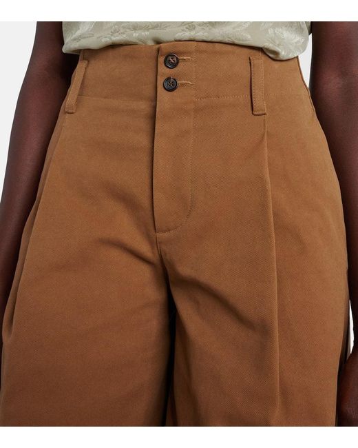 Pantaloni A Gamba Larga di Chloé in Brown