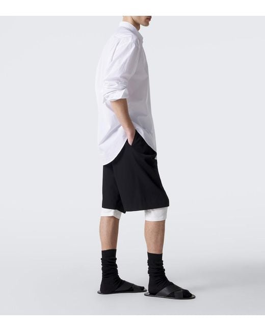 The Row Black Malick Cross Leather Sandals for men