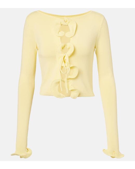 SAME Yellow Ruffled Top