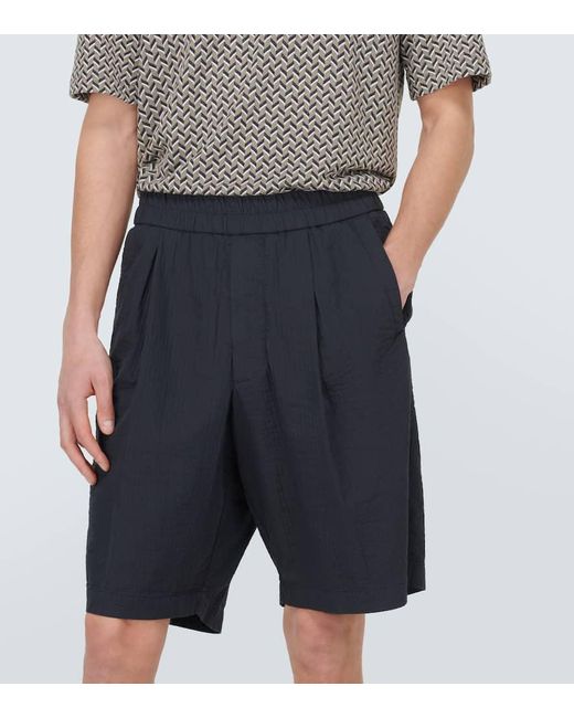 Giorgio Armani Bermuda-Shorts aus einem Baumwollgemisch in Blue für Herren