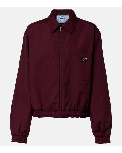 Prada Purple Logo Blouson Jacket