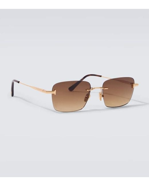Tom Ford Brown Jake Square Sunglasses for men