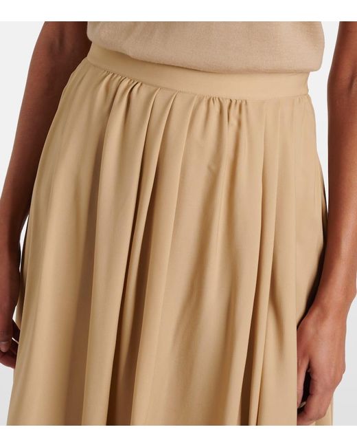 Ralph Lauren Natural Midirock Kynlee Aus Seiden-Georgette