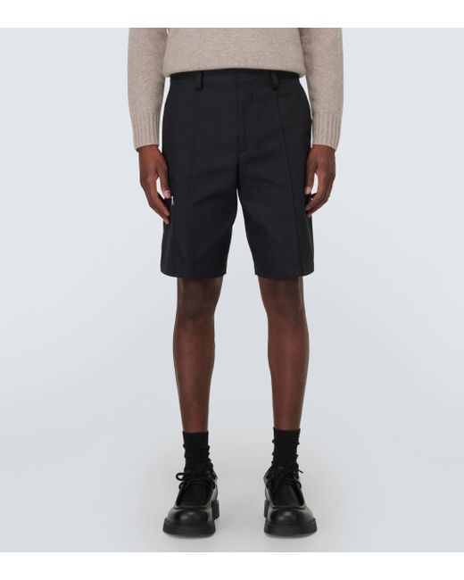 Lanvin Black Cotton-blend Chino Shorts for men