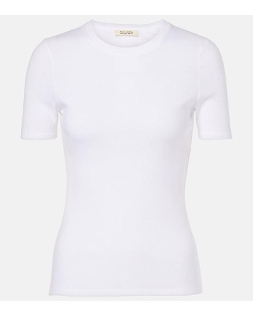 Nili Lotan White Elin Cotton Jersey T-Shirt