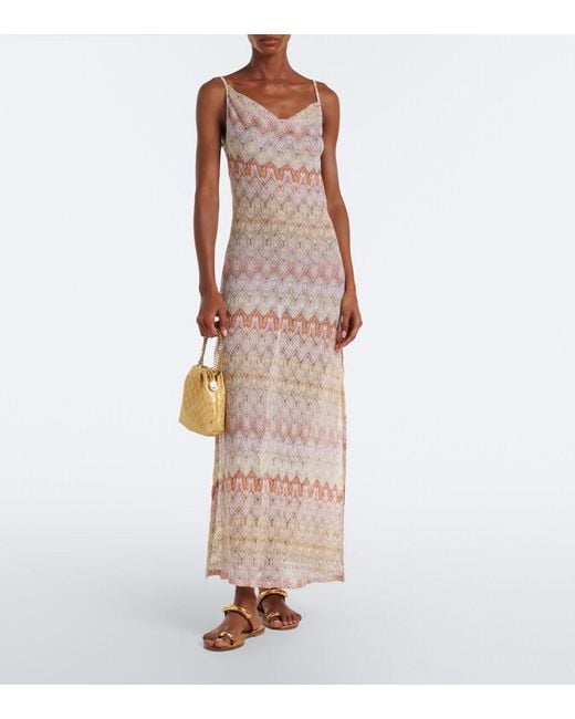Missoni Yellow Mini Lame Top-Handle Bag