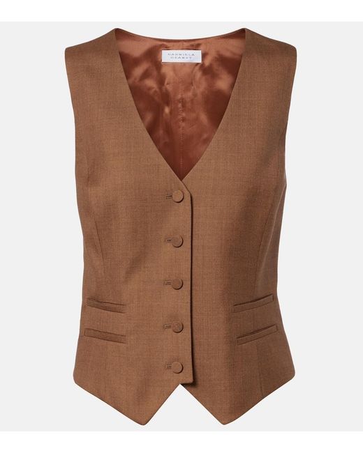 Gabriela Hearst Brown Coleridge Wool And Silk Vest