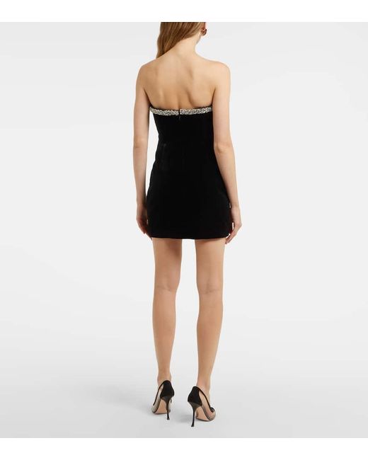 Roland Mouret Black Minikleid Aus Samt Mit Pailletten