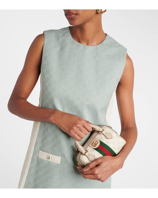 Gucci Metallic Tote Bag Ophidia Mini Mit Leder