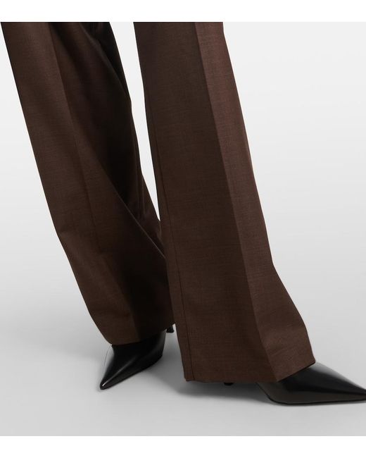 Magda Butrym Brown Wool Wide-Leg Pants