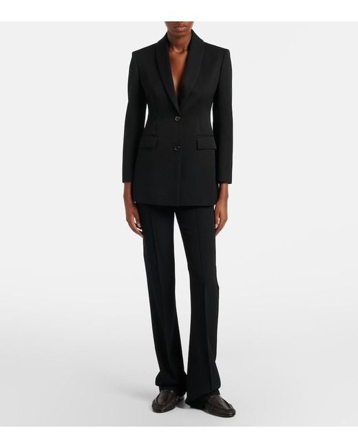 The Row Black Soft Ruched Leather Loafers